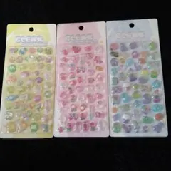 カラフルキャラクター透明シール3シートセット