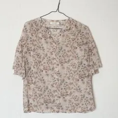 WCLOSET フラワープリント 半袖シャツ ブラウス