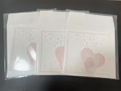 HeartBuds メッセージカード ピンク　3枚セット