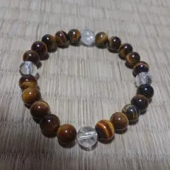 値下げ♪タイガーアイと水晶のパワーストーンブレスレット未使用