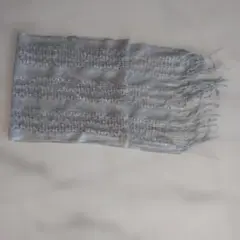 シルバー ストライプ模様 ストール