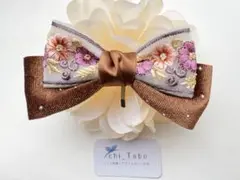 139✳︎組み合わせ自由！3点1300円！✳︎インド刺繍リボンポニーフック♡