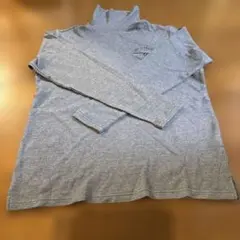 TGR 刺繍ロゴ ハイネックシャツ グレー