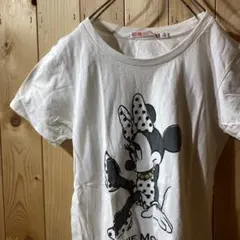ss4275 UNIQLO Disney プリント Tシャツ ミニー 白 M
