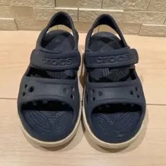 crocs ネイビー サンダル ストラップ付き