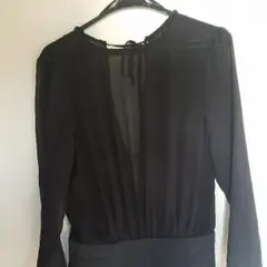 ZARA ワンピース 黒 シースルー