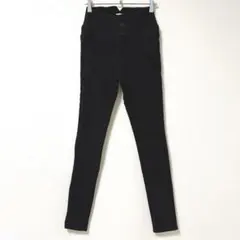 ✨良品✨ ルティーク スキニーパンツ ハイウエスト 黒 脚長 大人可愛い スリム