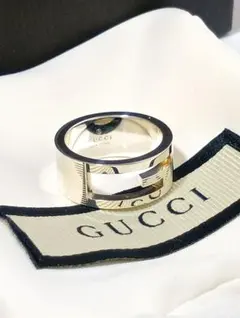 シルバー G字型カットアウトリング 11号ユニセックス グッチ - メルカリ