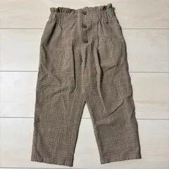 GU チェック柄 ロングパンツ 100cm