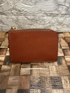 イタリアレザー　ボラナート　L字ファスナー　ハンドメイド　手縫い　コンパクト財布