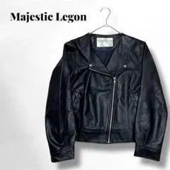 【マジェスティックレゴン】レザージャケット/ダブルライダース/合皮/光沢感/M