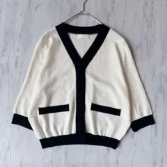 完売品✨美品✨ ボールジィ ストレッチタックドットVネックカーディガンのサムネイル