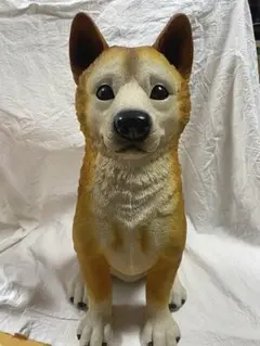 新品 陶器犬 大型犬 シベリアンハスキー オブジェ 置物 高級 イエロー