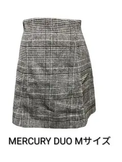 新品 ミニスカート チェック柄 Mサイズ 台形 お仕事 お出かけ 가을 겨울