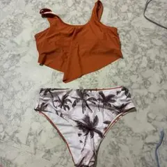 ヤシの木柄 セパレートビキニ Lサイズのサムネイル