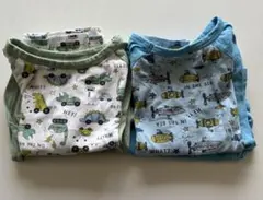 ベビー キッズ 長袖Tシャツ 2枚セット 恐竜 潜水艦 110.cm