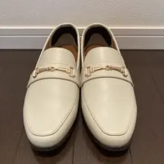 【美品】ABC SELECT アイボリー金具付きローファー23.5〜24cm L