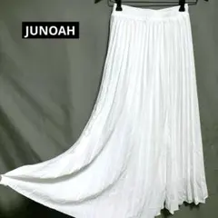 ジュノア　JUNOAH 白いロングプリーツスカート　Mサイズ　シフォン　未使用のサムネイル