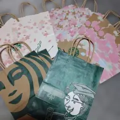 スターバックス ショップ袋 桜柄他