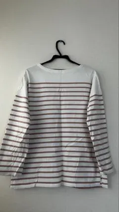 ストライプ 長袖 Tシャツ ボートネック