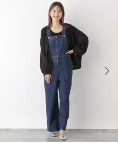 【美品】レプシィム デニムZIPサロペ インディゴ フリーサイズ LEPSIMのサムネイル