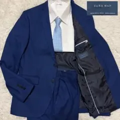 ✨極美品/爽やかブルー✨ザラ スーツ セットアップ アンコン 伸縮性 近年モデル