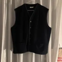70s LACOSTE SPORT フリースベスト ネイビー XL