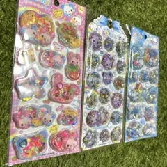 ぷくぷくあわわちゃん スパンコールパーティー シール3枚セット