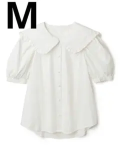 GRLグレイル　タグ付き　 フリルビッグカラー半袖ブラウス【al28】No.4