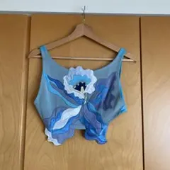 ミズレイコ クロップドノースリーブトップス