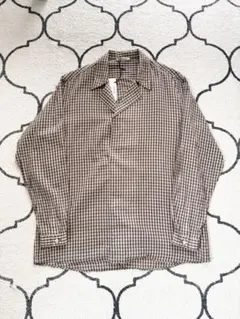 AURALEE 25SS コットン ギンガム チェック P/O シャツ 3