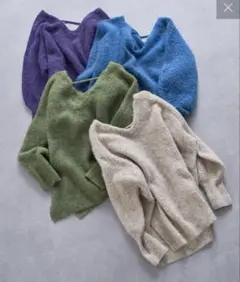 kastane メランジVあきニットプルオーバー