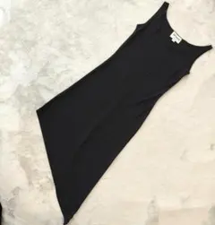 JILL STUART ノースリーブ アシンメトリー ミニワンピース ブラック