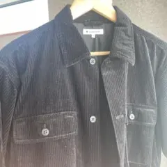 GLOBAL WORK コーデュロイシャツジャケット ブラック