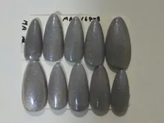 現品ネイルチップ　偏光フラッシュマグネット　グレー　シズニルック