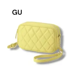 GU キルティングショルダーバッグ　イエロー