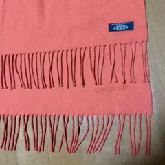 LONGCHAMP オレンジ マフラー フリンジ付き