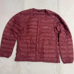 美品モンベル800FPスペリオダウンラウンドネックジャケット Men'sM赤