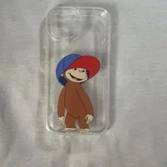 【新品未使用】おさるのジョージ iPhone15 ソフト ケース クリア