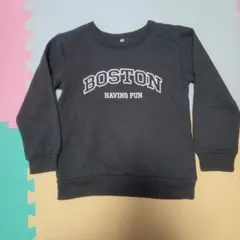 裏起毛 トレーナー ブラック 130　西松屋