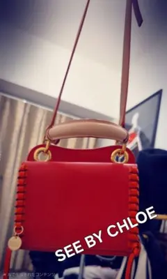 SeeByChloe 2way クロエ ショルダーバッグ ハンドバッグ 赤 モカ 