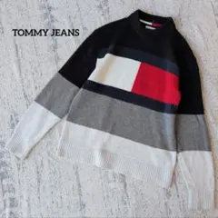 Tommy Jeans ✿ フラッグデザイン マルチカラー ニット セーター Sのサムネイル