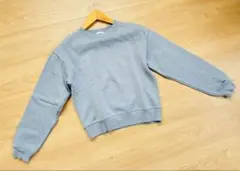 ☆GU/ジーユー☆裏起毛スウェットトレーナーＳブルーグレー☆