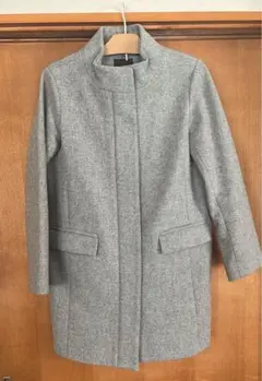 beams スタンドカラー　ジップアップ　コート　グレー　ビームス