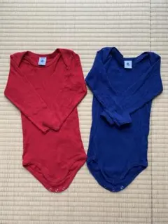 プチバトー 長袖ボディスーツ 18m/81cm