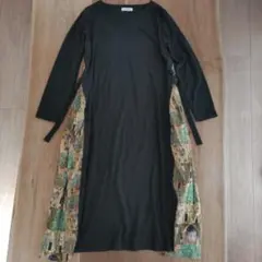 graniph グラニフ クリムト コラボワンピース ダークグリーン Free