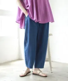 エコデニムスラウチパンツ スタディオクリップ 綿100％