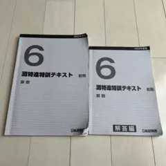 日能研 6年 灘特進 算数 特訓テキスト 後期 - メルカリ