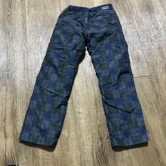 ノーブランド フリース 長ズボン チェック 120cm 中古品