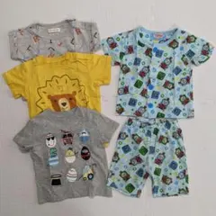キッズ 半袖Tシャツ 3枚+パジャマ まとめ売り　夏　保育園　ブランドありのサムネイル